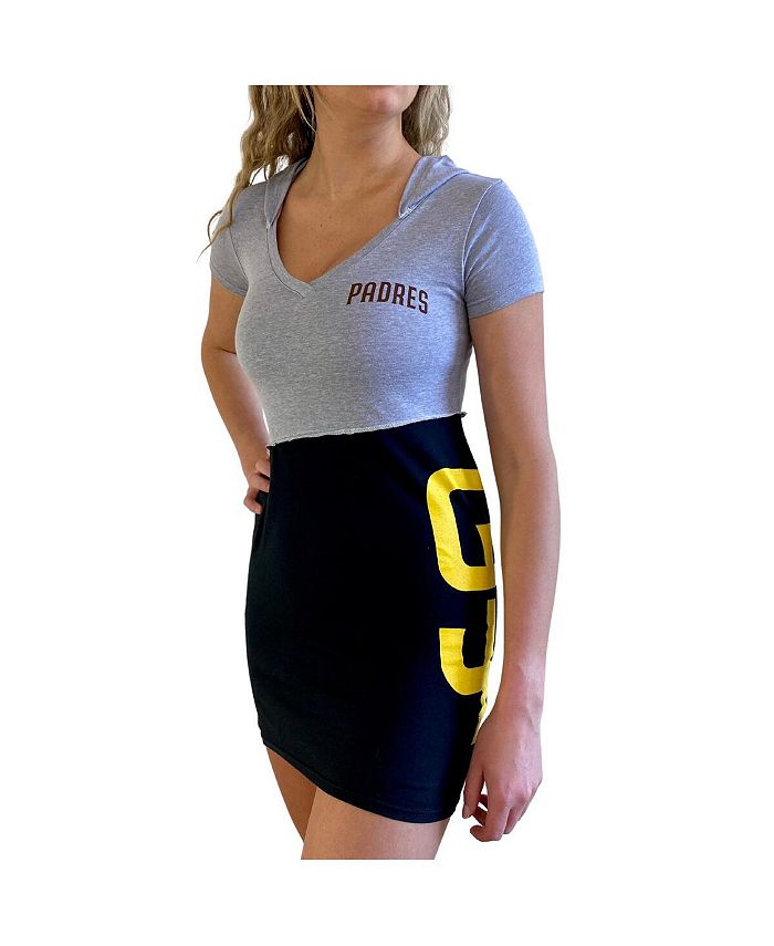 Refried Apparel Women's Heathered Gray, Black San Diego Padres Hoodie