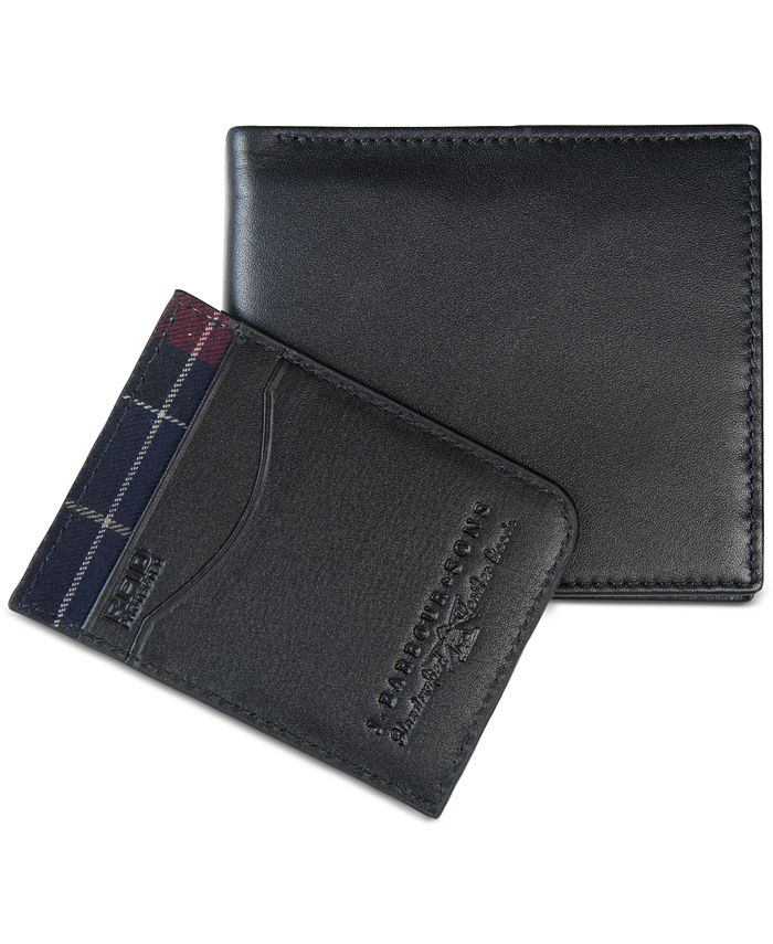 Barbour Men's 2Piece Leather Wallet & Card Holder Gift Set Macy's