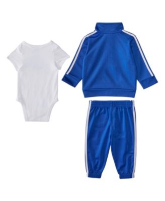 adidas Baby Boys Classic Tricot Tracksuit and Bodysuit, 3 Piece Set