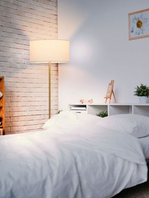 Quinn 60" LED Floor Lamp with Fabric Drum Shade