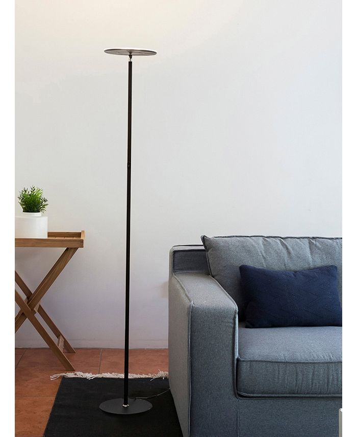Brightech Sky Flux LED Torchiere Floor Lamp with Adjustable Head ...