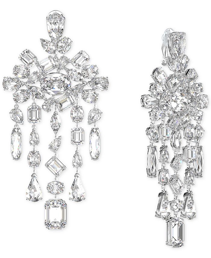 Stunning Unique Silver Tone Decorative Earrings image