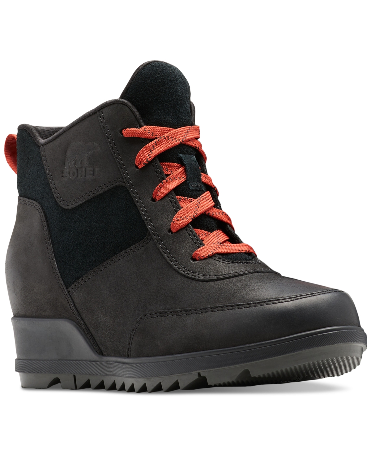 SOREL Evie Sport LaceUp Bootie in Black/Jet at Nordstrom, Size 7.5