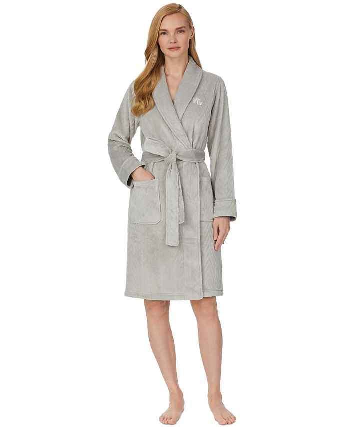Lauren Ralph Lauren Women's Long Sleeve Shawl Collar Robe - Macy's