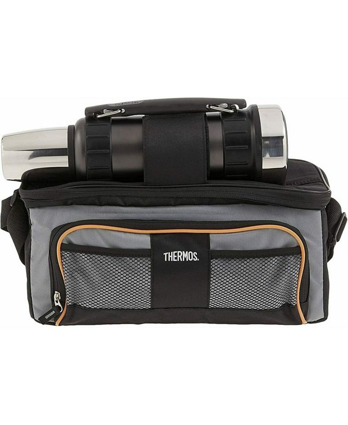 Thermos Lunch Lugger Cooler And Beverage Bottle Combination Set Gray, 2