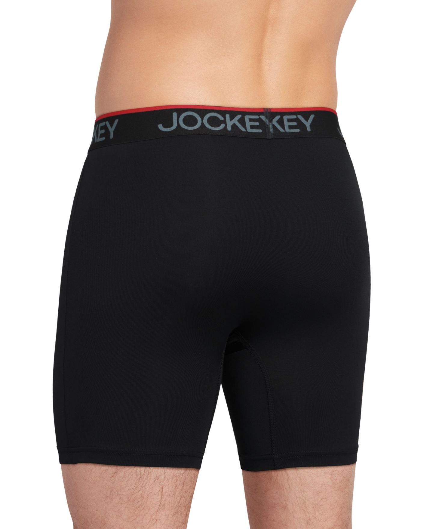 Мужские трусы Jockey Chafe Proof Pouch Microfiber 7" Boxer Brief - 3 Pack, цвет: Чёрный — фото 3