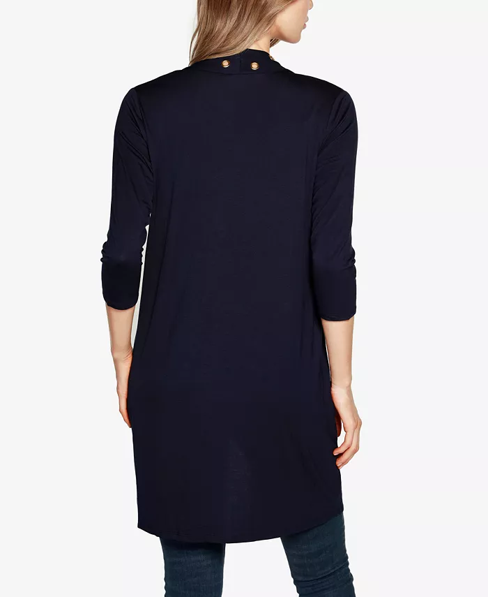 Women's Grommet-Trim Duster Open Front Cardigan Top - thumbnail 8