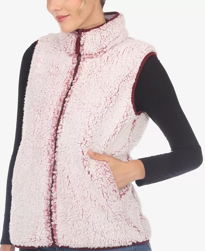 Women's Zip Up Sherpa Vest - thumbnail 6