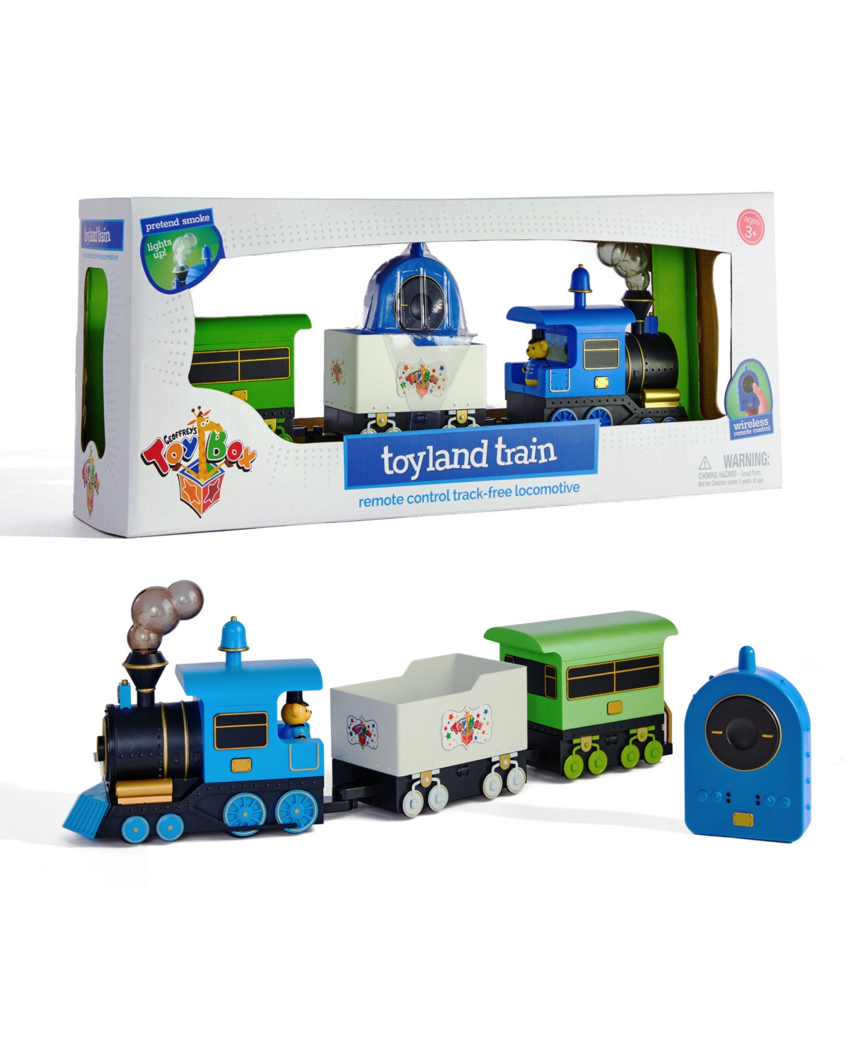 Geoffrey's Toy Box Kids' Rc Toyland Train With Lights And Sounds Set, Created For Macy's In Red