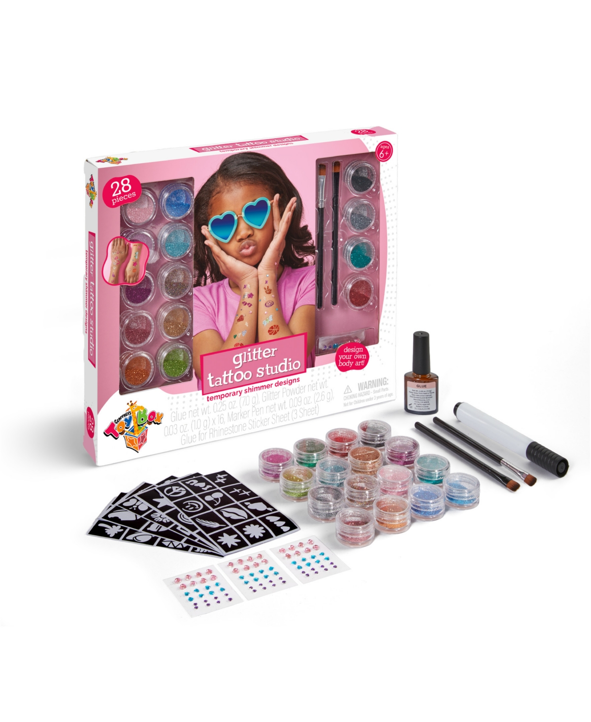 Do It Yourself Temporary Glitter Tattoo Set, Created for Macy's - Open Miscellaneous