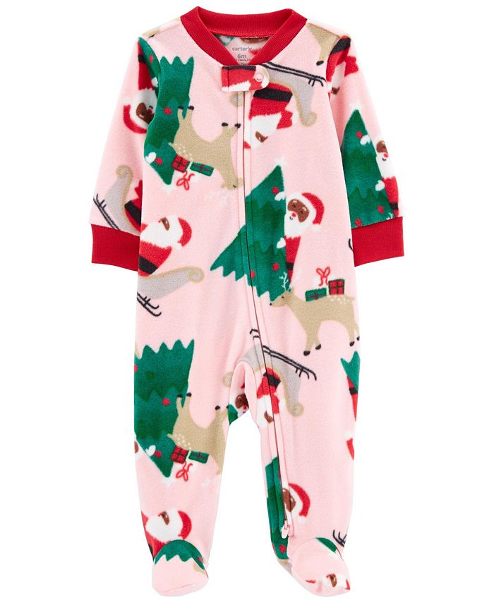 Carter's Baby Girls Christmas ZipUp Fleece Sleep and Play Macy's