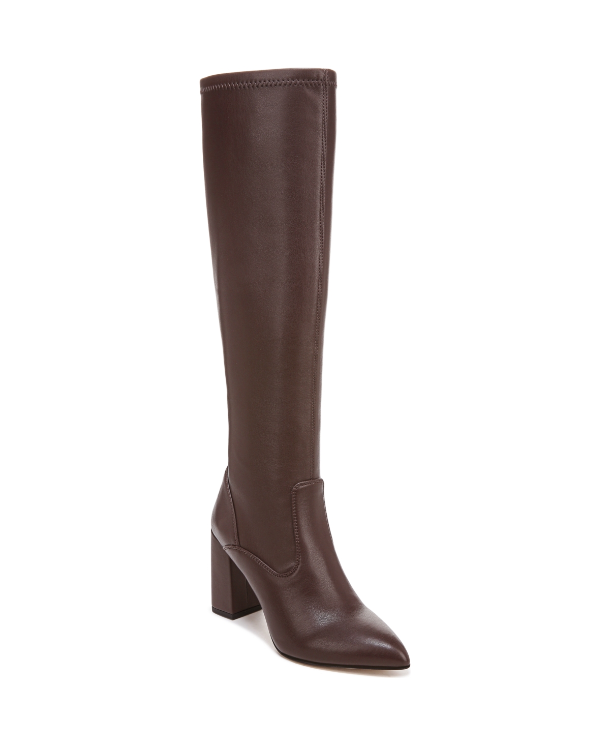 Katherine Knee High Boots - Black Faux Leather