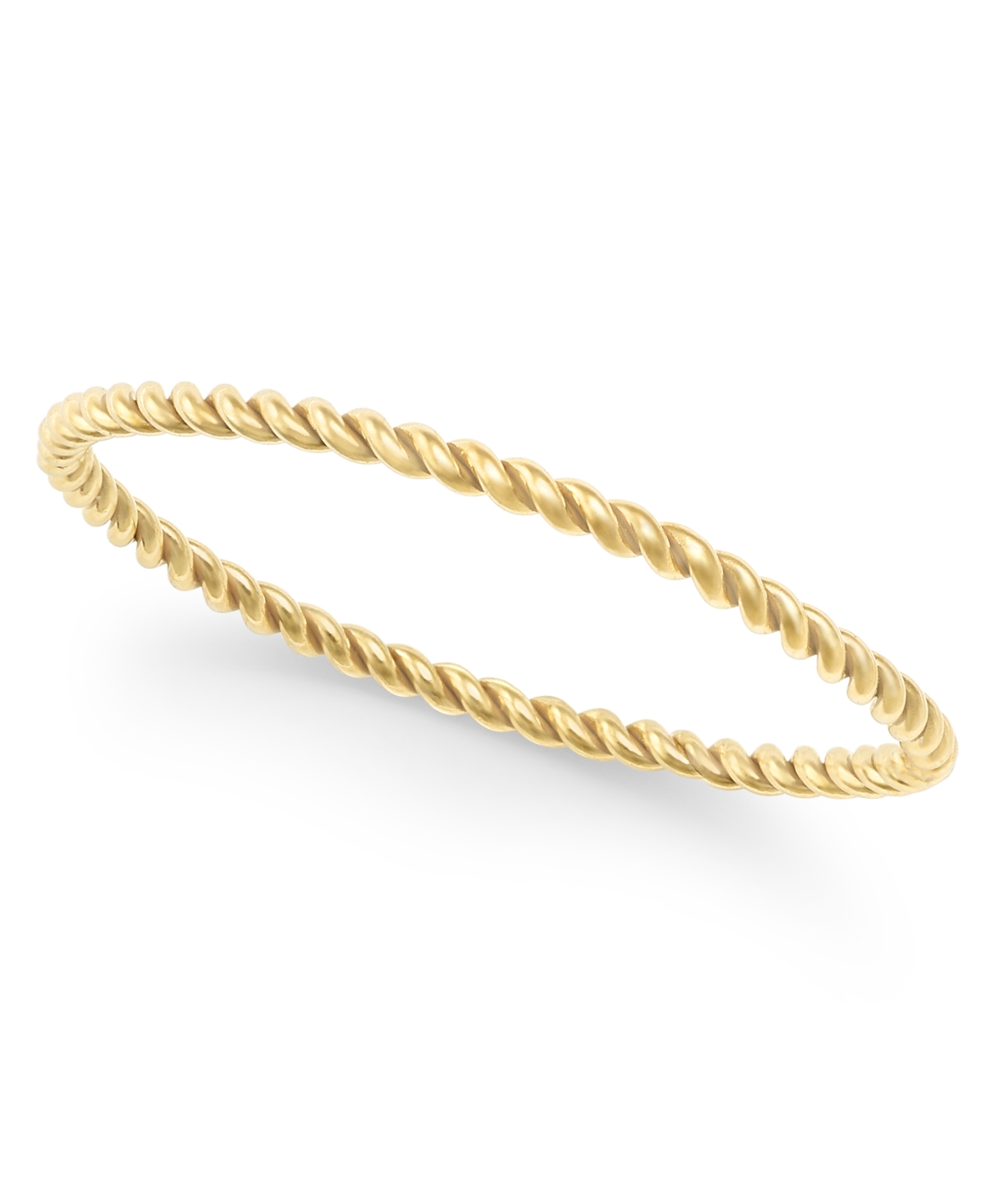 14k Gold-Plated Special Twist Stacking Ring - Gold
