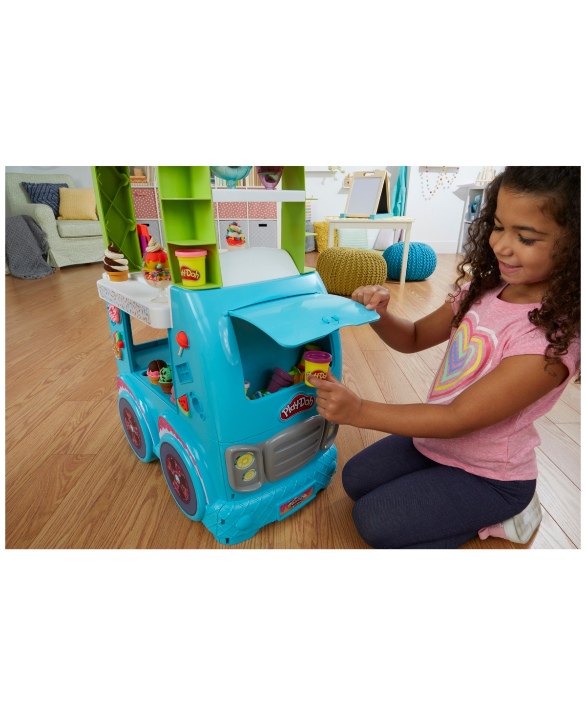 Play-Doh Kitchen Creations Ice Cream Truck Toy Playset for Kids, 20 Play  Kitchen Accessories, 5 Colors, Preschool Toys for 3 Year Old Girls and Boys