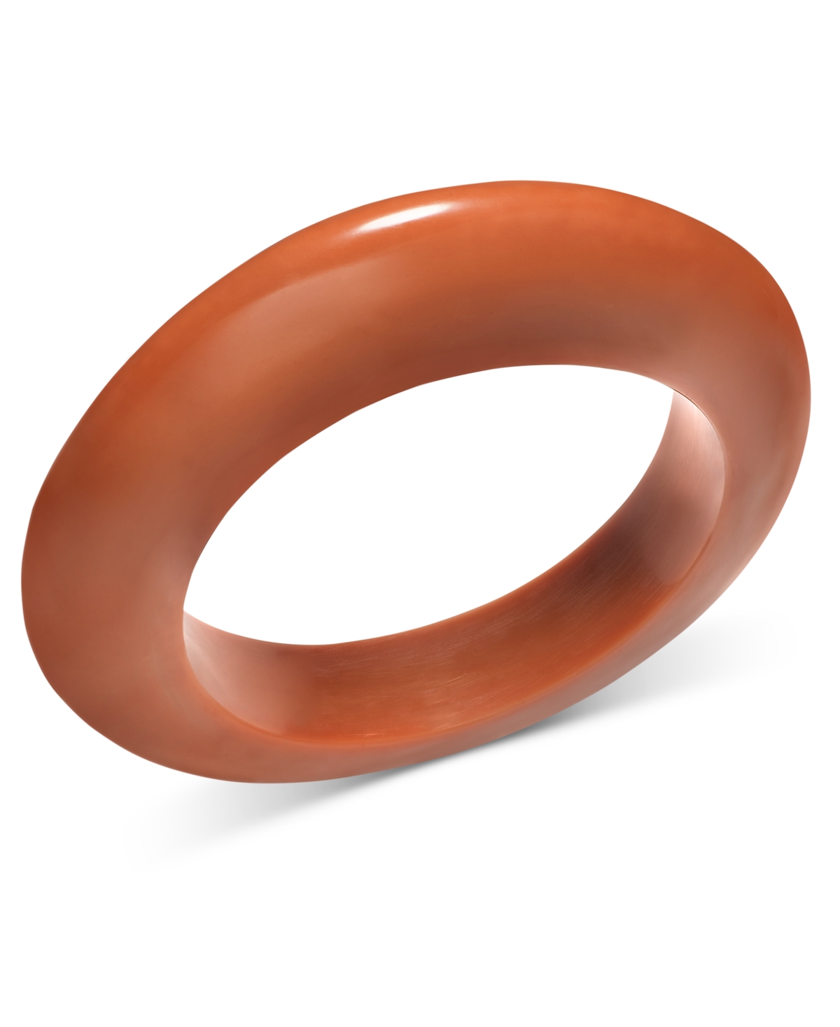 Colored Resin Slip-On Bangle Bracelet - Orange