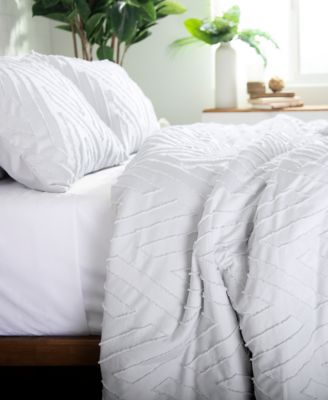 Chevron Clipped Jacquard Comforter Set
