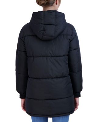Juniors' Juniors' Hooded 3/4 Puffer Coat