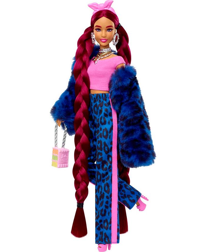 Barbie Extra Doll with Burgundy Braids, Doll and Accessories - Macy's