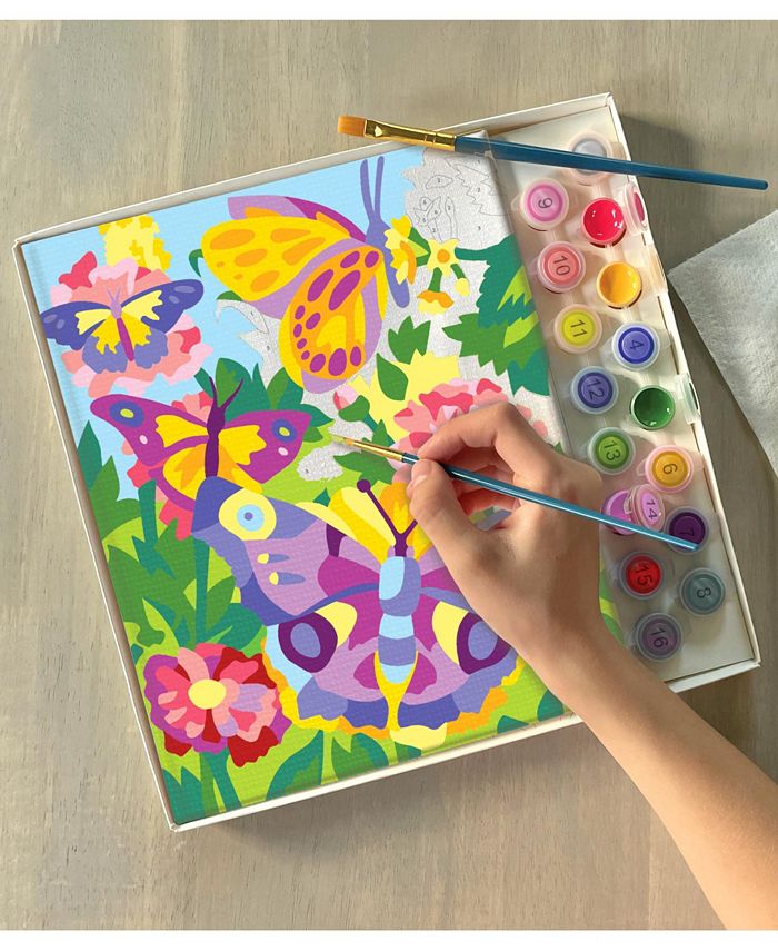 Bright Stripes iHeartArt Paint by Number Butterflies and Blooms ...