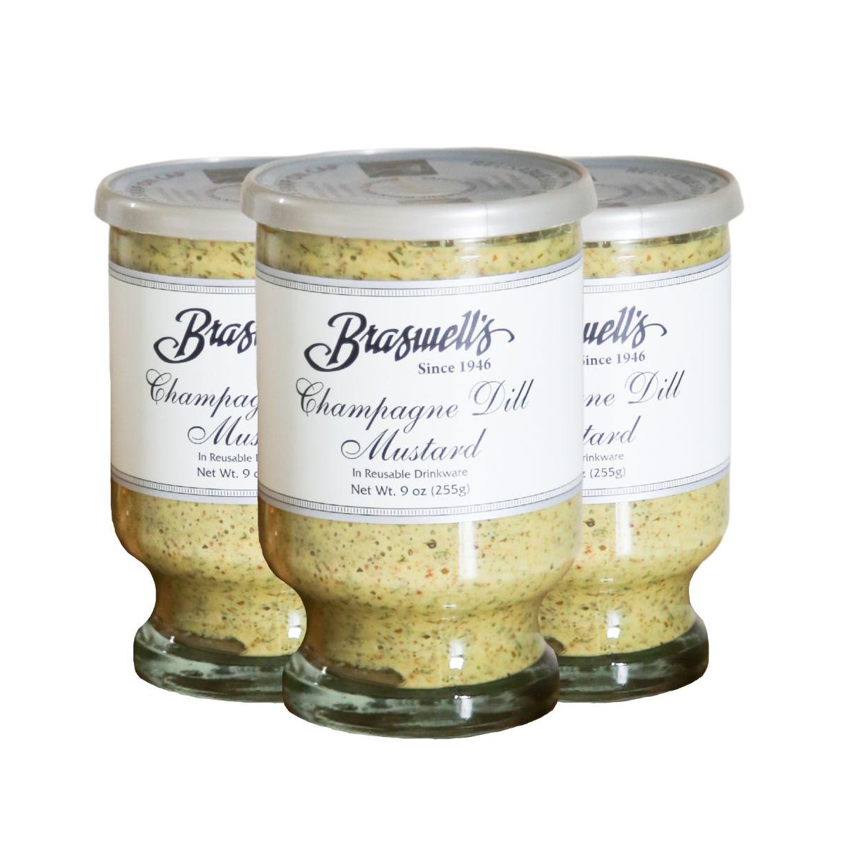 Braswells Gourmet Champagne Dill Mustard 9 oz (3 Pack)