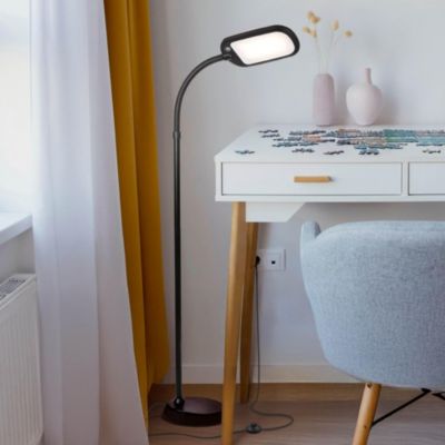 Litespan 53" Dimmable LED Reading Task Lamp with Height Adjustable Gooseneck