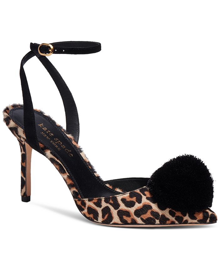 kate spade new york Women's Amour Pom-Pom Dress Heels & Reviews - Sandals -  Shoes - Macy's