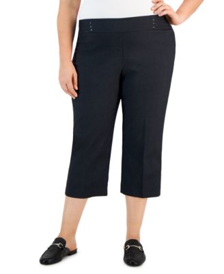 JM Collection Plus Size Pull On Capri Pants Created for Macys Macy s