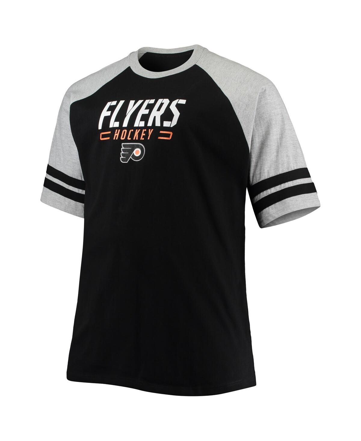 Shop Profile Men's Black Philadelphia Flyers Big And Tall Raglan T-shirt