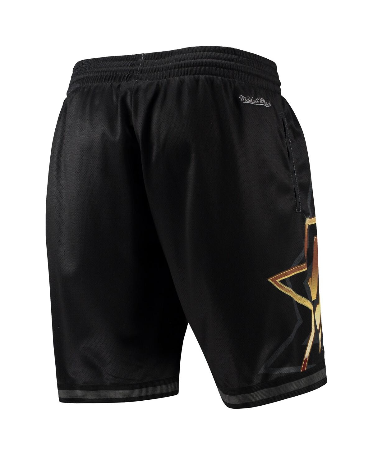 Mitchell & Ness Men's  Black Philadelphia 76ers Big Face 4.0 Fashion Shorts In Black