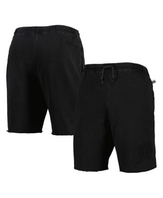 Men's Black Philadelphia 76ers French Terry Tonal Fleece Shorts