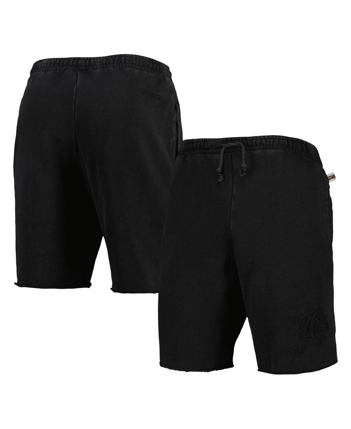 Mitchell & Ness Men's  Black Philadelphia 76ers French Terry Tonal Fleece Shorts In Black