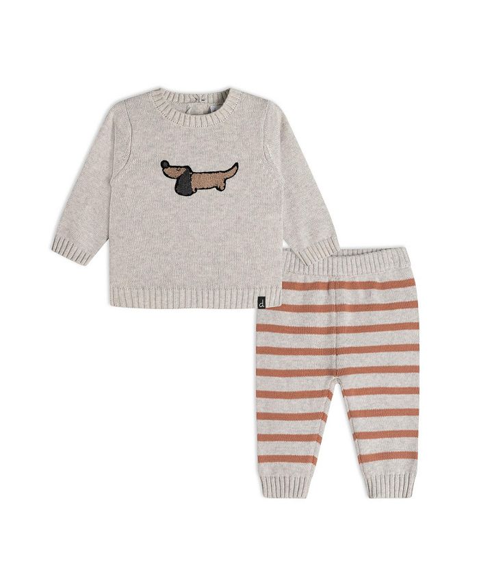 Macys Clothing Outfit Sets Sets Baby Boy Knit Top And Pant Set Striped Beige Mix And Brown 