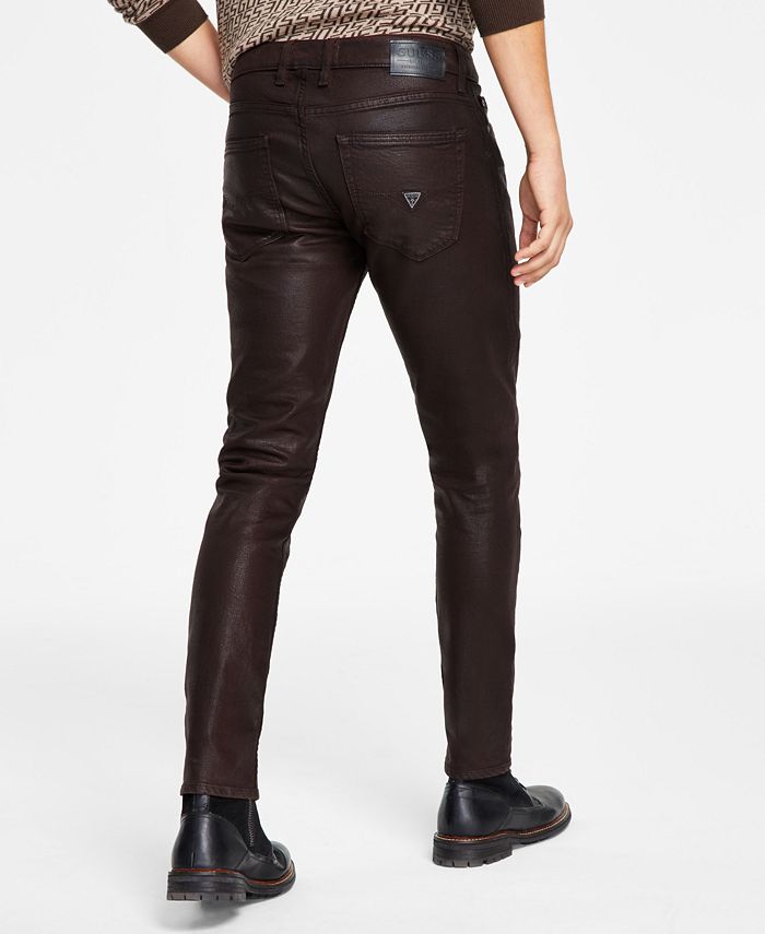 GUESS Men's Slim TaperedFit Coated Jeans & Reviews Jeans Men Macy's