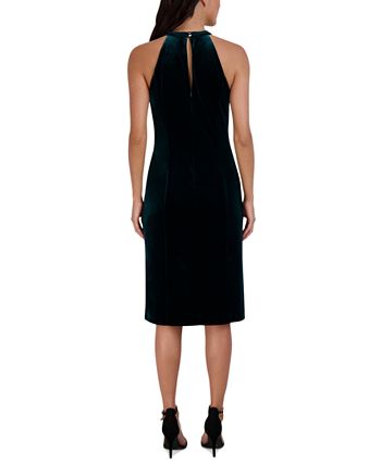 julia jordan Women s Velvet Twisted Neck Sheath Dress Macy s