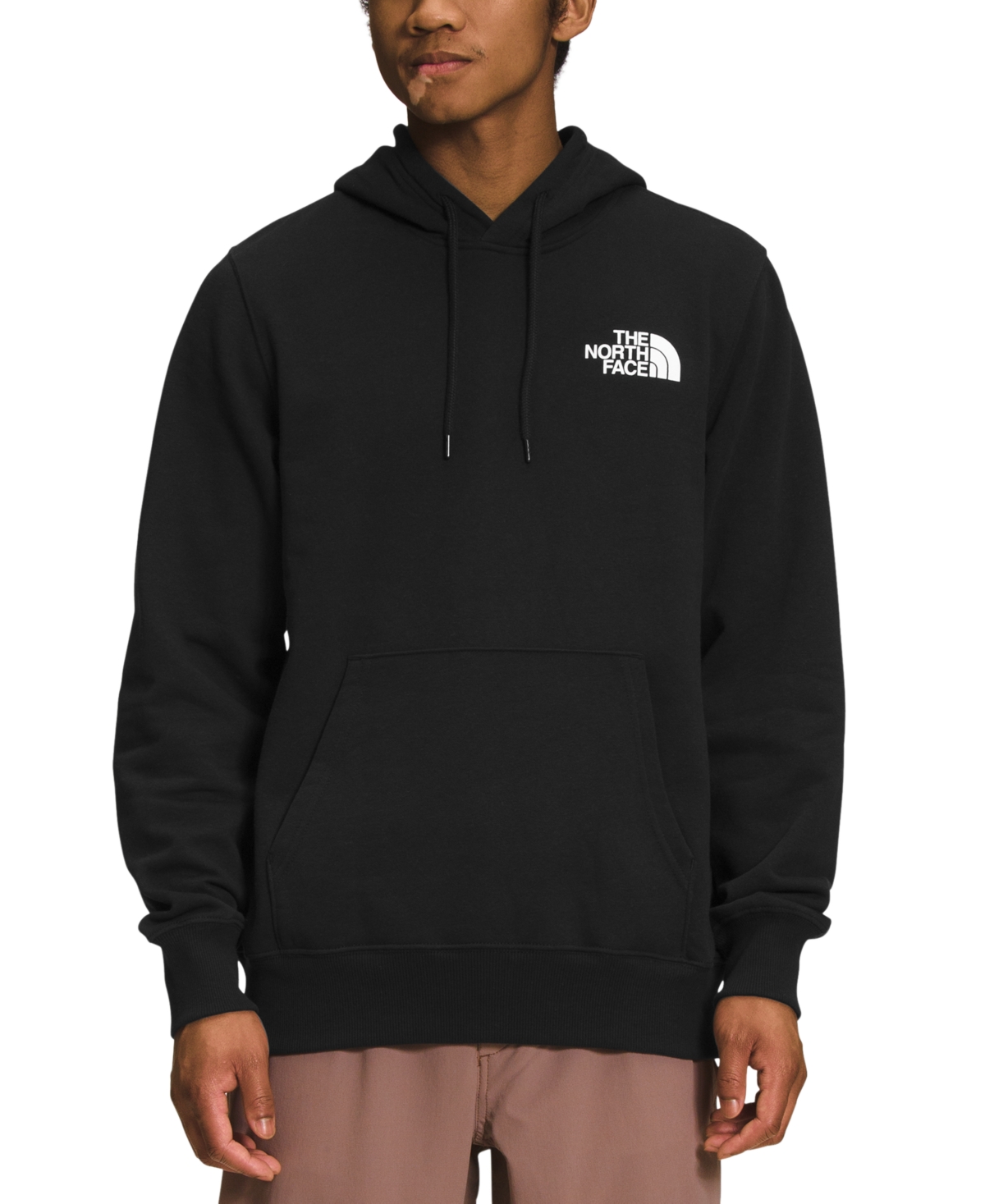 Shop The North Face Men's Box Nse 'never Stop Exploring' Pullover Hoodie In Tnf Black,tnf White