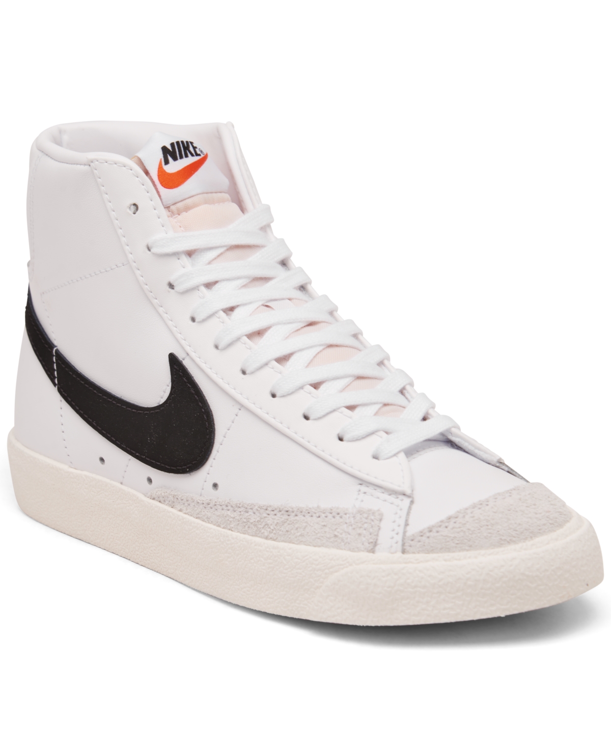 Women's Blazer Mid 77's High Top Casual Sneakers from Finish Line - White, Black