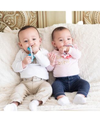 Baby Girls Three Textured Gripping Teething Charms