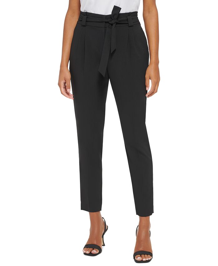Calvin Klein Women's Lux Tie Waist Pants Macy's
