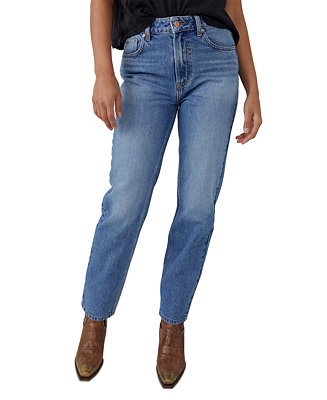 Free People Women's Pacifica High-Rise Cotton Straight-Leg Jeans - Macy's