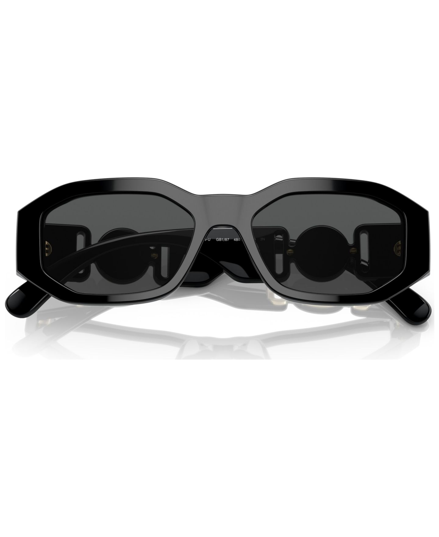 Детские солнцезащитные очки Versace Irregular Sunglasses, 0VK4429U (Ages 7-10), цвет: Чёрный — фото 4
