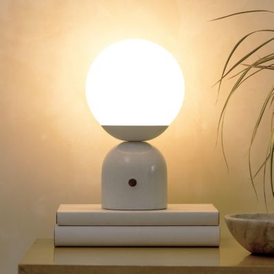 Mila 10" Dimmable LED Table Lamp with Marble Base