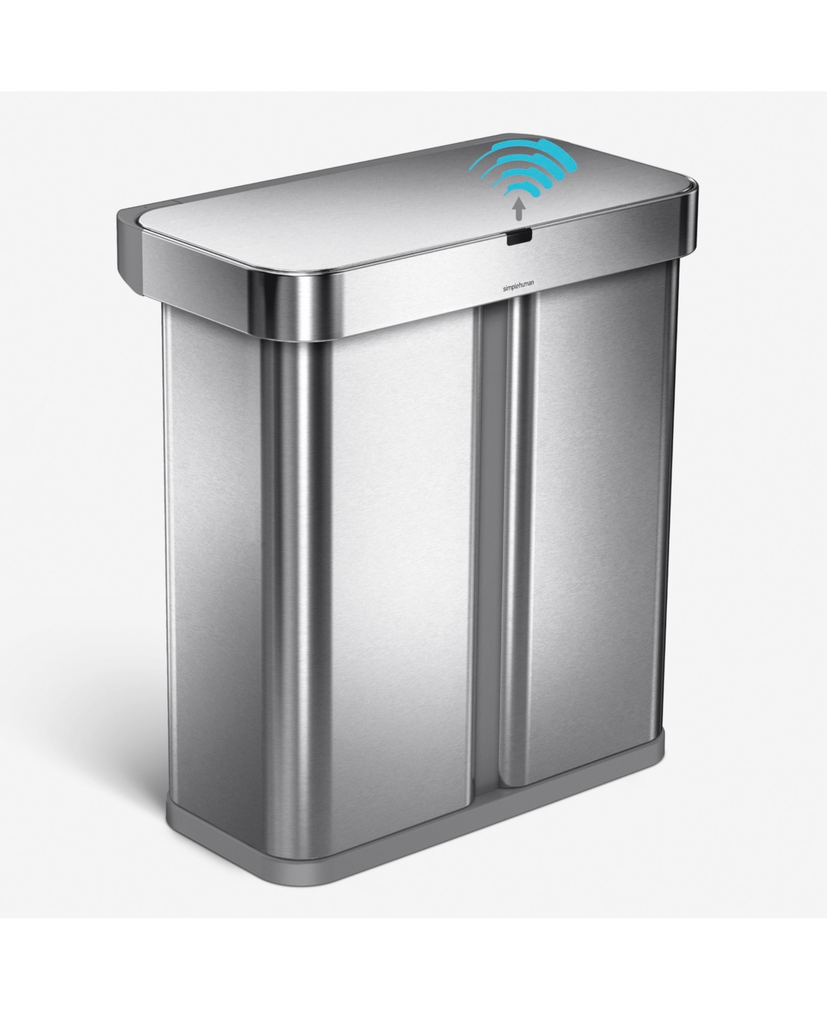 UPC 838810022338 product image for simplehuman Dual Compartment Rectangular Sensor Trash Can with Voice and Motion  | upcitemdb.com