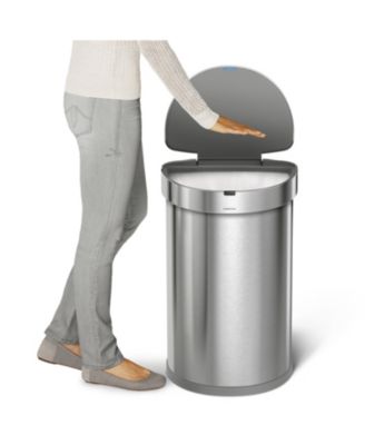 Semi-Round Sensor Trash Can, 45 Liters