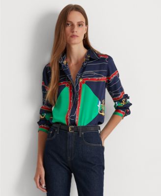 Macy's ralph lauren petite tops on sale