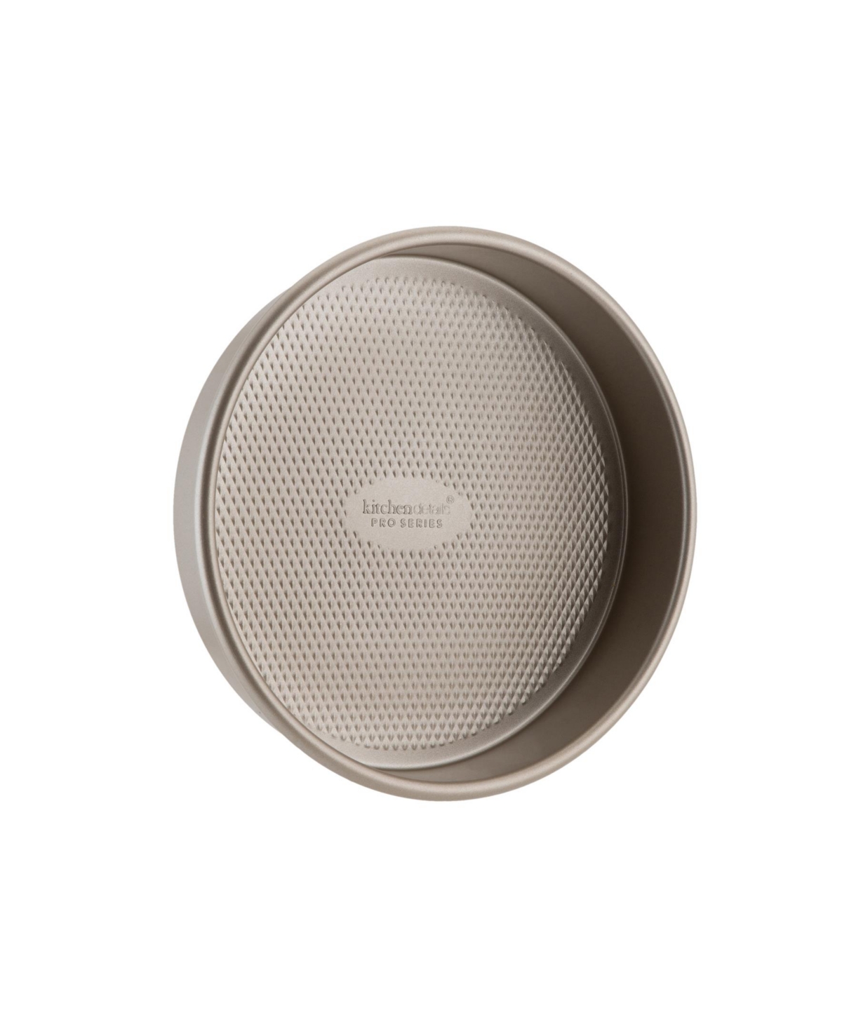 Kitchen Details Pro Series Round Cake Pan with Diamond Base, - Gold-Tone