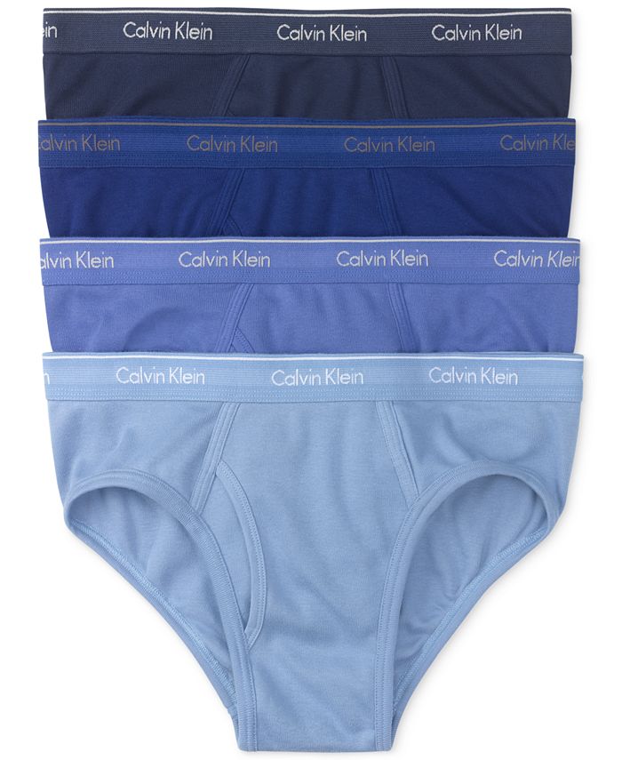Calvin Klein Men's Classic Cotton Low-Rise Hip Briefs 4-Pack U4183