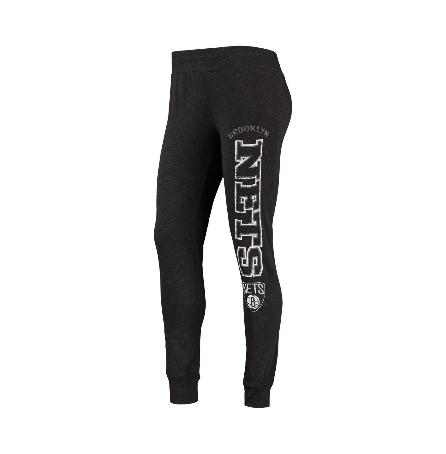 Женские пижамы Concepts Sport Women's Black Brooklyn Nets Hoodie & Pants Sleep Set — фото 3