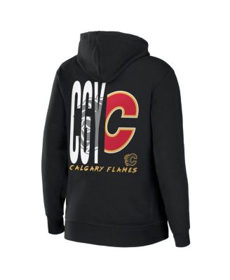 Women's Black Calgary Flames Sponge Fleece Full-Zip Hoodie