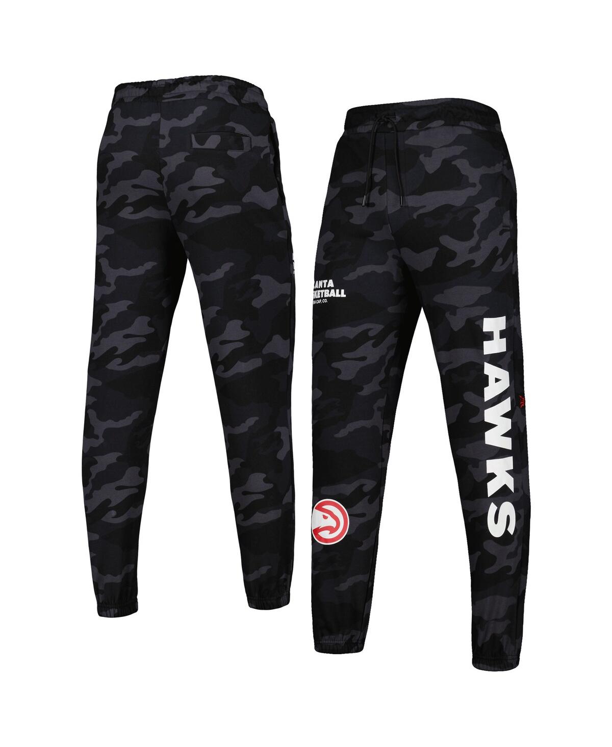 Men's New Era Black, Camo Atlanta Hawks Tonal Joggers - Black, Camo