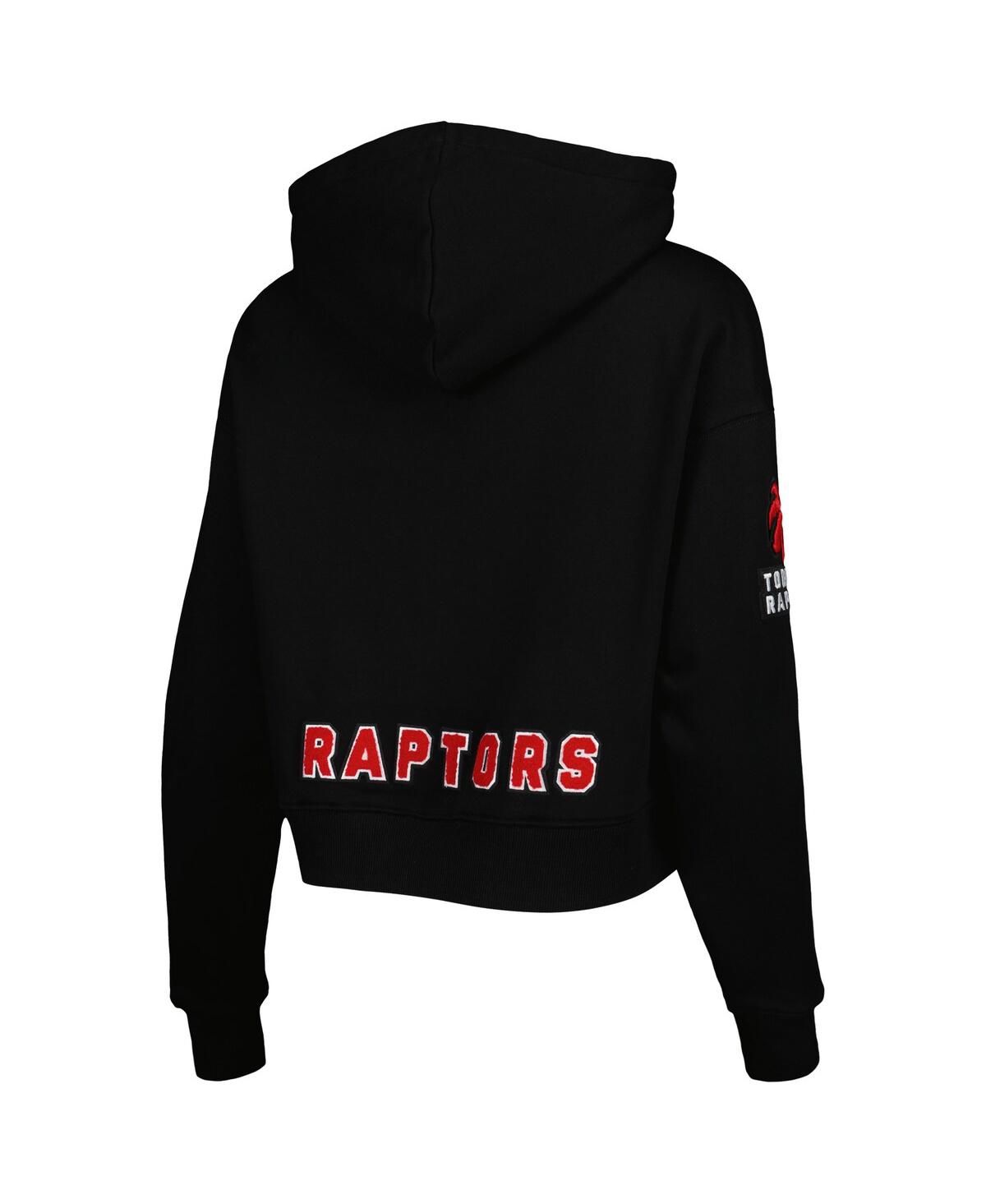 Shop Pro Standard Women's  Black Toronto Raptors Classic Fleece Cropped Pullover Hoodie
